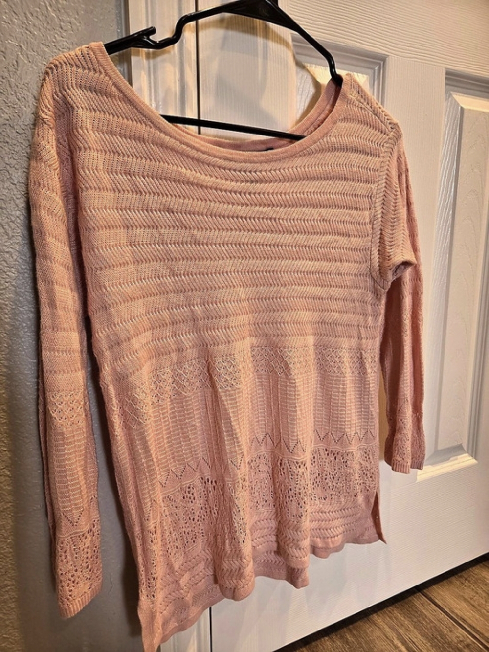 White House Black Market Ballerina Pink Knit Sweater Size Small